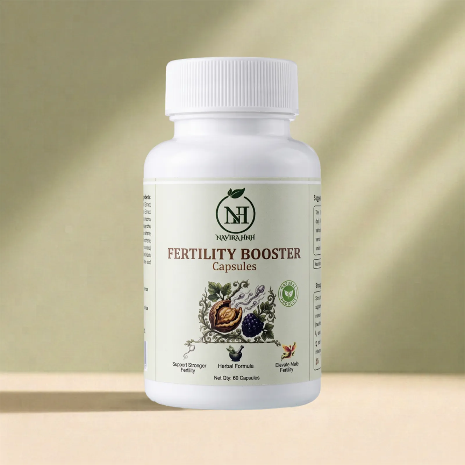 Fertility Booster Capsules | Herbal Supplement for Reproductive Wellness | Discreet Capsule Format